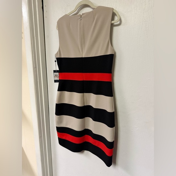 Tommy Hilfiger Women's Colorblock Dress - Black, Red, and Tan - Picture 3 of 7